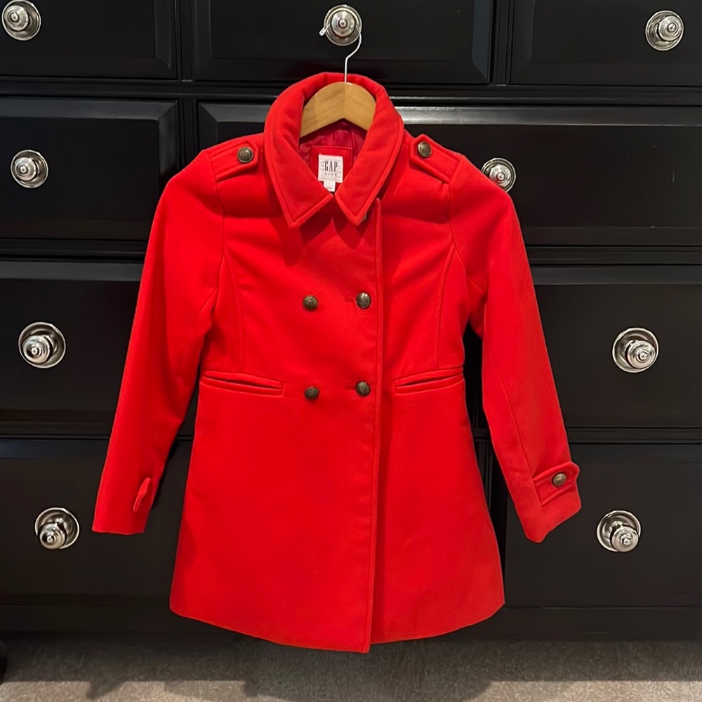 Red Girls Peacoat